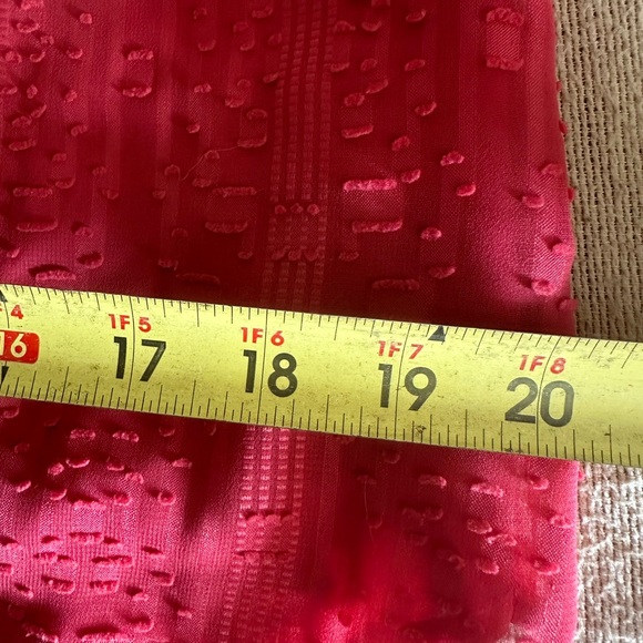 Talbots Top 3/4 Sleeve Sheer Lined Rose Pink Blouse SZ Med 3-Button Front Tunic - Picture 15 of 16